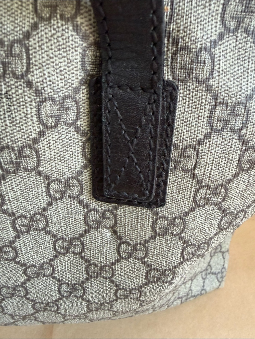 Gucci Brown GG Canvas Tote with Dark Brown Leather Trim - Picture 15 of 15